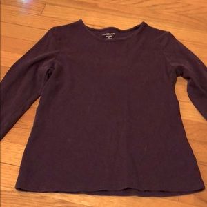 Royal purple cotton long sleeve tee